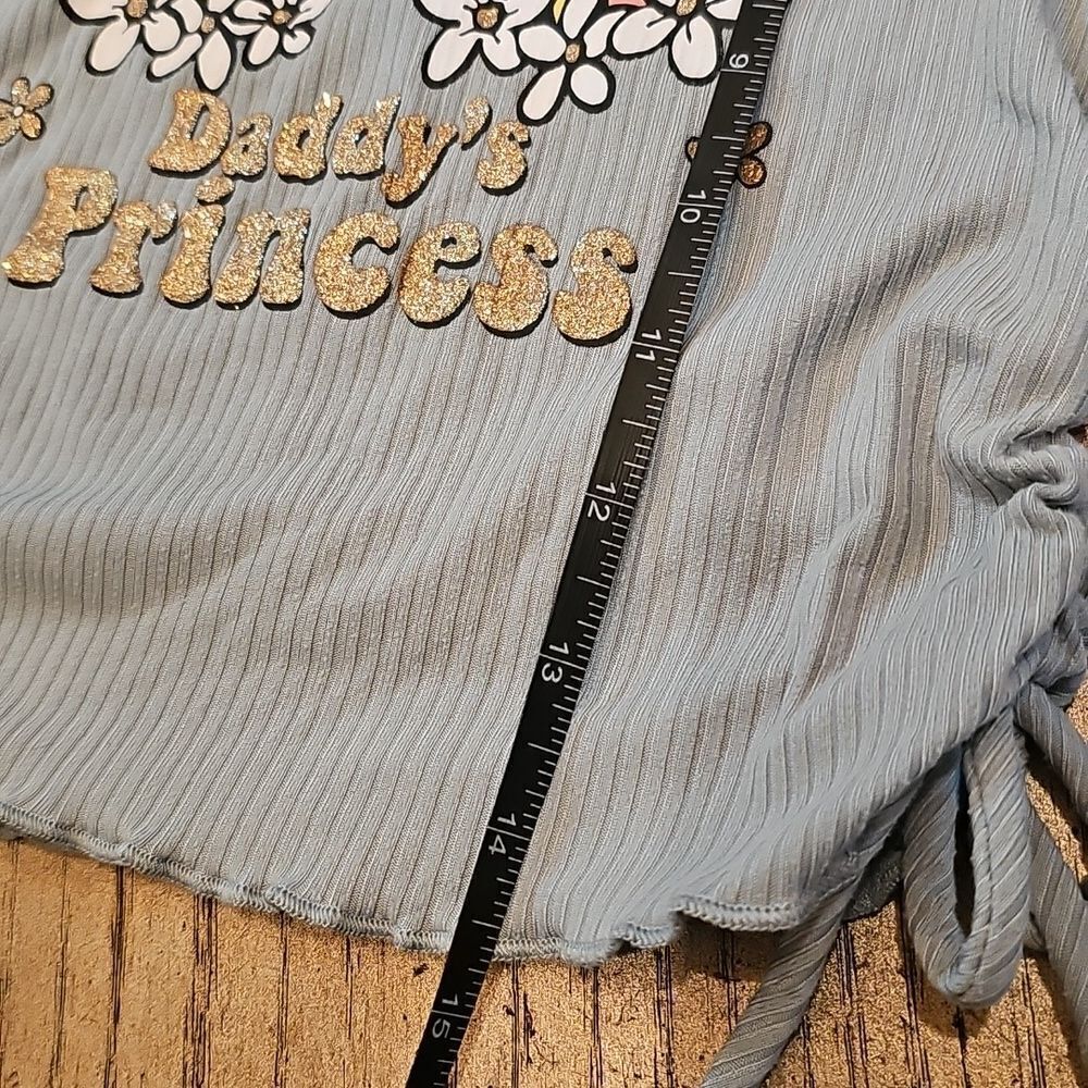 Daddy's Princess Ribbed T Shirt Size 4 - Picture 5 of 8